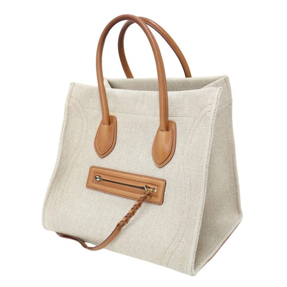 CELINE Brown Leather Tote Bag - Picture 1 of 10